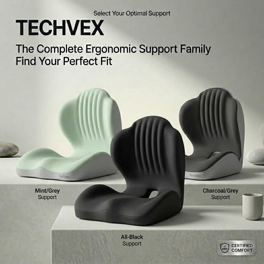 TechVex ComfortCore™ Ergonomic Seat Cushion