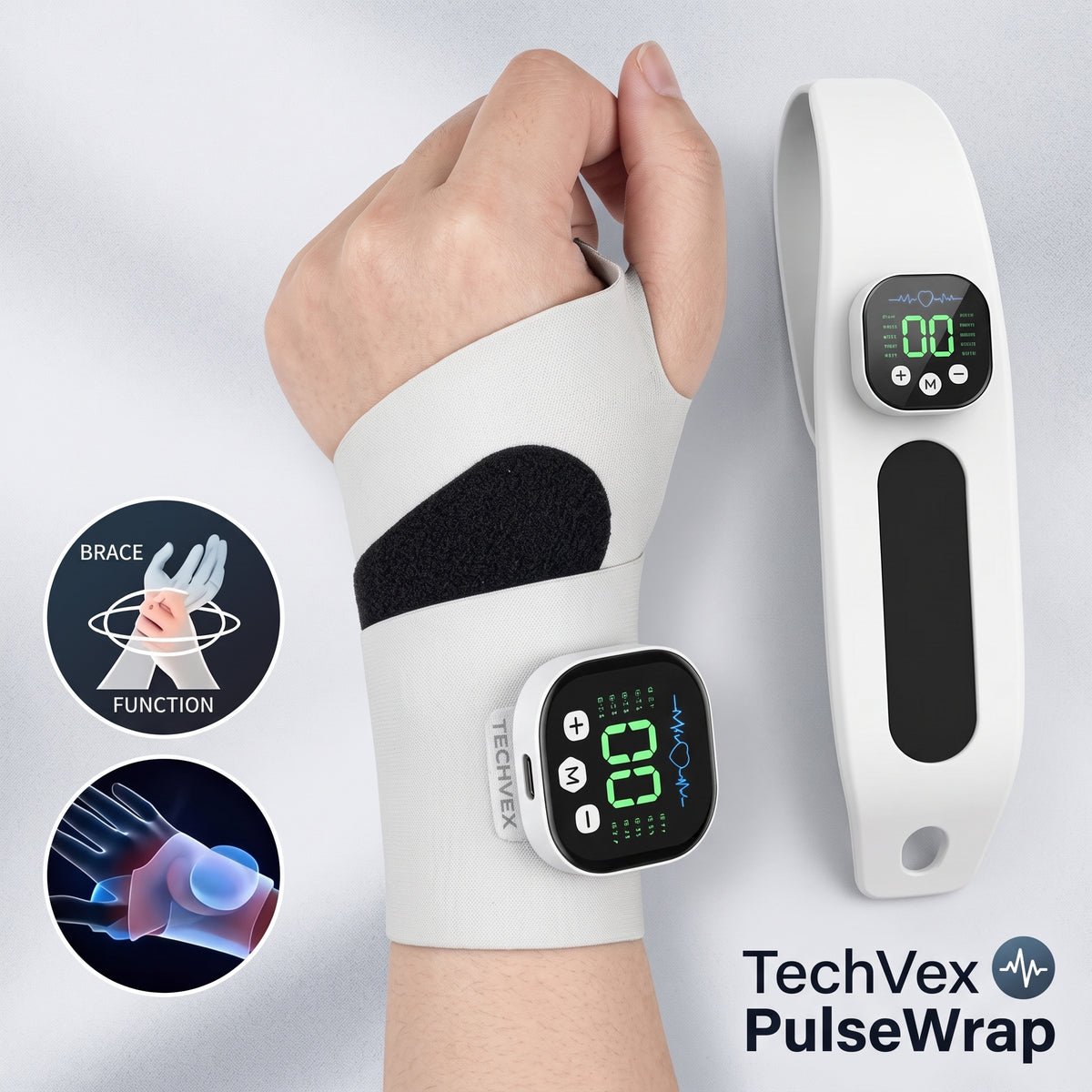 TechVex PulseWrap™ Smart EMS Hand & Wrist Massager